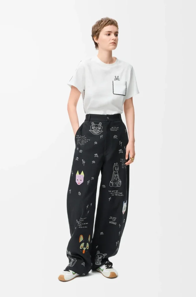 Regular Fit T-Shirt aus Baumwolle Weiß