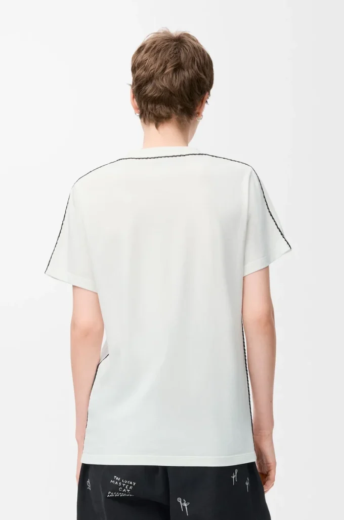Regular Fit T-Shirt aus Baumwolle Weiß