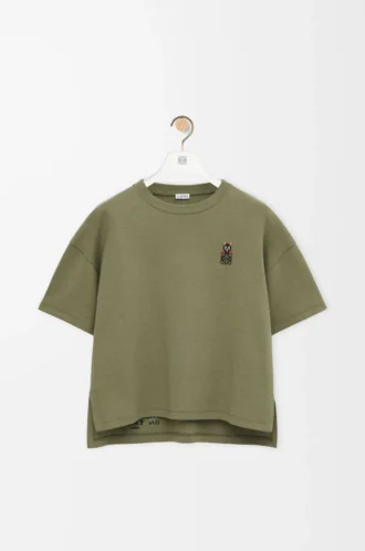 Regular Fit T-Shirt aus Baumwollmischung Khaki