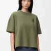 Regular Fit T-Shirt aus Baumwollmischung Khaki