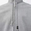 Reißverschlussjacke aus hellgrauem Lammwildleder