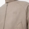 Reißverschlussjacke aus Wolle und Kaschmir Beige Melange