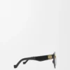 Retro Screen Sonnenbrille Schwarz