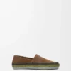Rio Slipper aus Wildleder und Raffia Braun