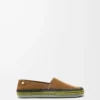 Rio Slipper aus Wildleder und Raffia Braun