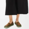 Rio Slipper aus Wildleder und Raffia Braun