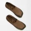 Rio Slipper aus Wildleder und Raffia Braun