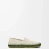 Rio Slipper aus Wildleder und Raffia Hellgrau