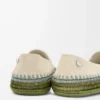 Rio Slipper aus Wildleder und Raffia Hellgrau