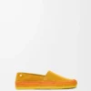 Rio Slipper aus Wildleder und Raffia Orange