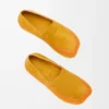 Rio Slipper aus Wildleder und Raffia Orange