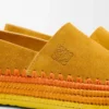 Rio Slipper aus Wildleder und Raffia Orange