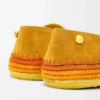 Rio Slipper aus Wildleder und Raffia Orange