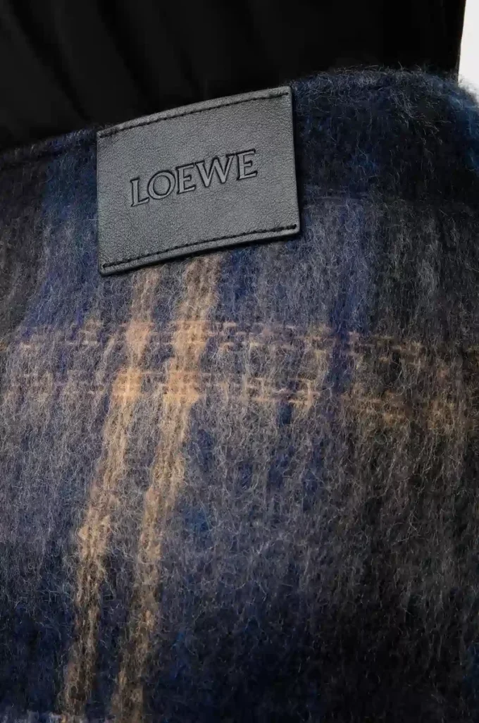 Rock aus Mohair-Woll-Mischung Blau/Mehrfarbig