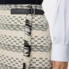Rock aus Wollmisch-Jacquard Schwarz/Weiß
