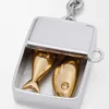 Sardinenkasten-Anhänger Silber/Gold