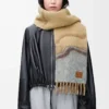 Schal aus Alpaka- und Wollmischung Camel/Multicolor