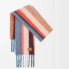 Schal aus Alpaka- und Wollmischung Orange/Blau