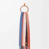 Schal aus Alpaka- und Wollmischung Orange/Blau