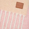 Schal aus Alpaka- und Wollmischung Pfirsich/Matcha/Rosa
