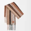 Schal aus Alpaka-Woll-Mischung Beige/Multicolor