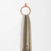Schal aus Alpaka-Wollmischung Soft White/Khaki Multitone