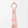 Schal aus einer Mischung aus Wolle, Seide und Kaschmir Pink Multitone