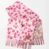 Schal aus einer Mischung aus Wolle und Alpaka Rosa/Mehrfarbig