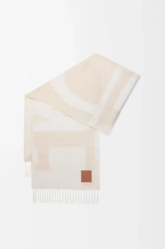 Schal aus Kaschmir Hellbeige/Beige