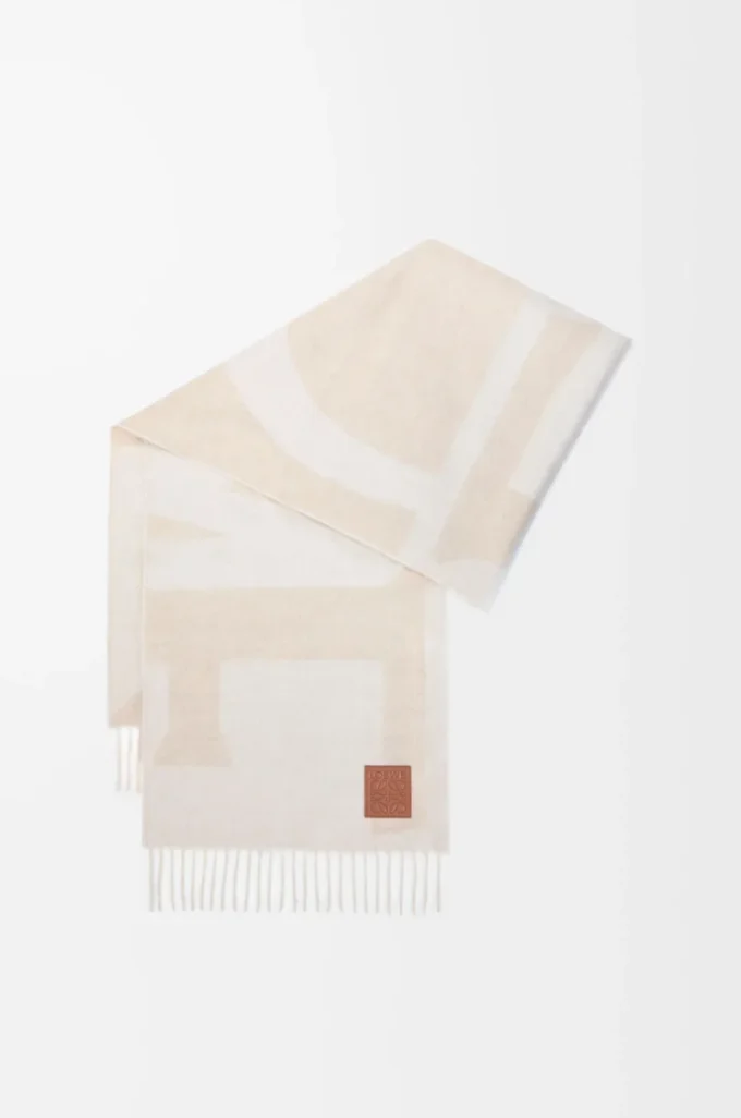 Schal aus Kaschmir Hellbeige/Beige