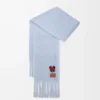 Schal aus Mohair-Woll-Mischung Babyblau