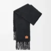 Schal aus Mohair-Woll-Mischung Schwarz