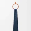 Schal aus Seide und Wolle Marineblau