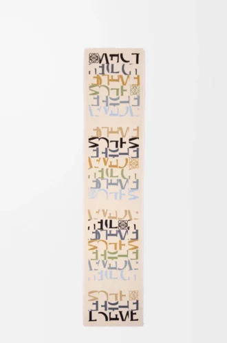Schal aus Wolle, Seide und Kaschmir Multicolor/Karamell