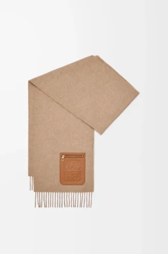 Schal aus Wolle und Kaschmir Beige