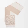 Schal aus Wolle und Kaschmir Beige/Ecru