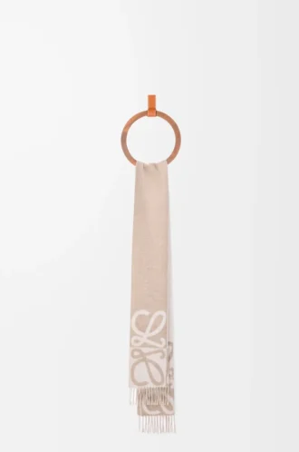 Schal aus Wolle und Kaschmir Beige/Ecru