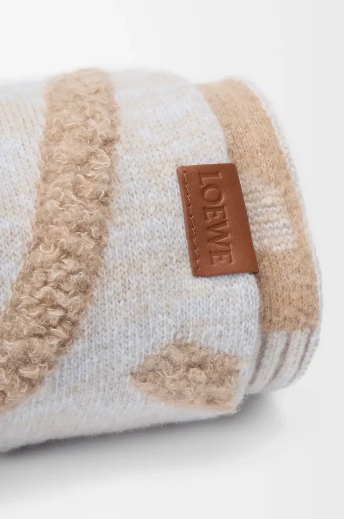 Schal aus Wolle und Kaschmir Beige Melange