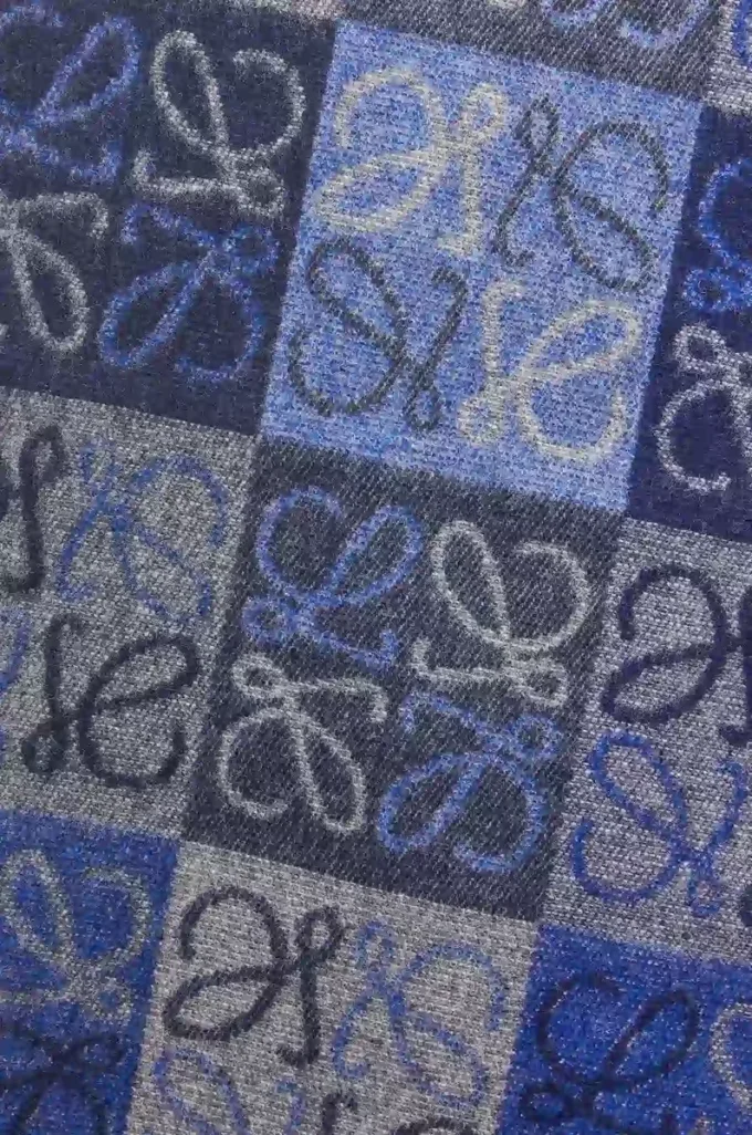 Schal aus Wolle und Kaschmir Blau