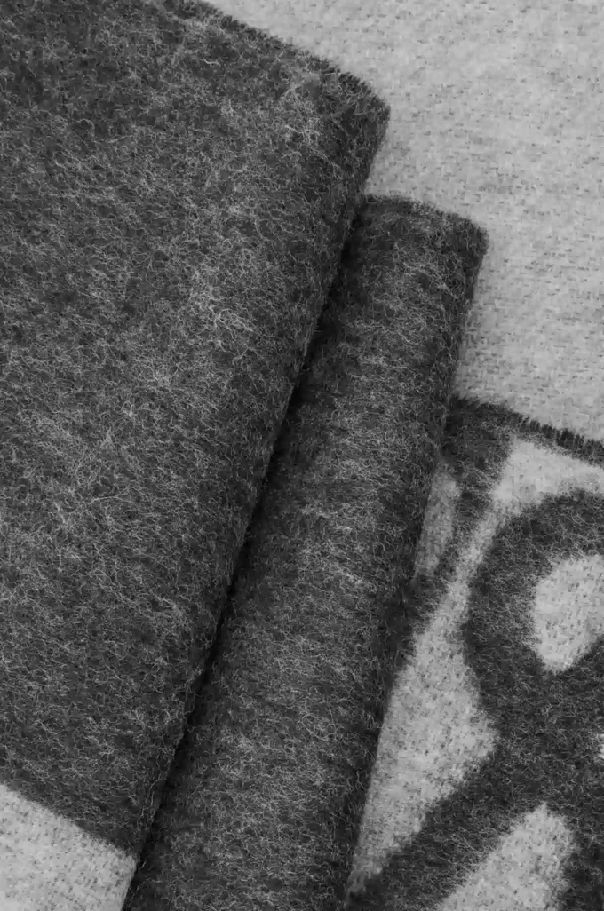 Schal aus Wolle und Kaschmir Dunkelgrau/Hellgrau
