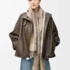Schal aus Wolle und Kaschmir Weiß/Beige