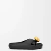 Schaumstoff-Kiesel-Sandale Schwarz/Gold