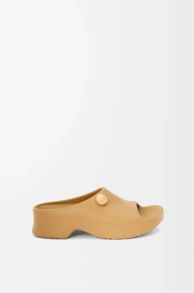 Schaumstoff-Pantolette Pebble Medium Concealer/Gold