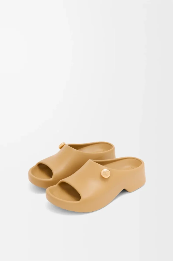 Schaumstoff-Pantolette Pebble Medium Concealer/Gold