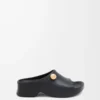Schaumstoff-Pebble-Pantolette Schwarz/Gold