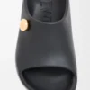 Schaumstoff-Pebble-Pantolette Schwarz/Gold