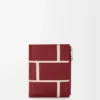Schlanke, kompakte Brieftasche aus klassischem Kalbsleder in Burnt Red