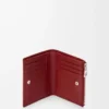 Schlanke, kompakte Brieftasche aus klassischem Kalbsleder in Burnt Red