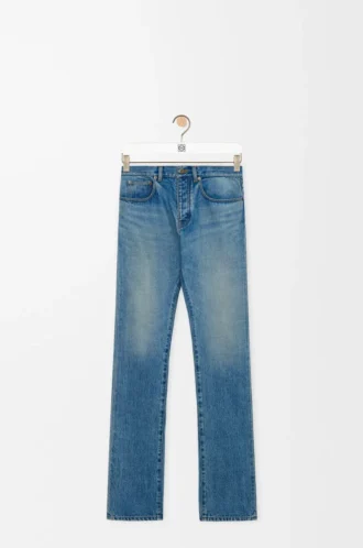 Schmale Jeans aus Denim in Vintage-Blau