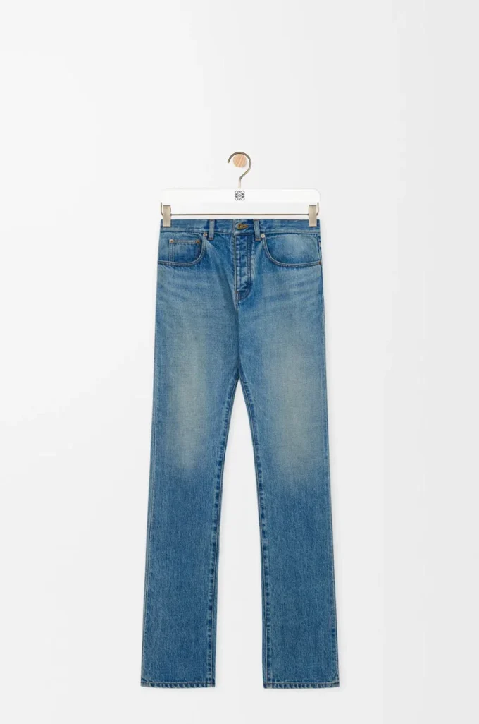 Schmale Jeans aus Denim in Vintage-Blau